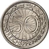 Reverse 50 Reichspfennig 1930 J