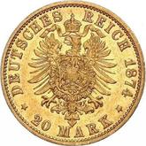 Reverse 20 Mark 1874 C Prussia