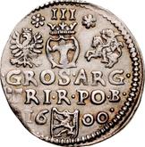 Reverse 3 Groszy (Trojak) 1600 B Bydgoszcz Mint