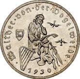 Reverse 3 Reichsmark 1930 G Vogelweide