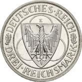Obverse 3 Reichsmark 1930 E Rhineland Liberation