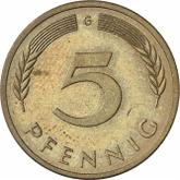 Obverse 5 Pfennig 1994 G