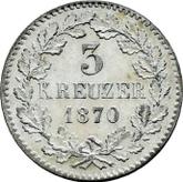Reverse 3 Kreuzer 1870