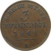Reverse 3 Pfennig 1849 A