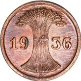 Reverse 2 Reichspfennig 1936 F