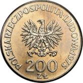 Obverse 200 Zlotych 1975 MW JMN Pattern 30 years of Victory over Fascism
