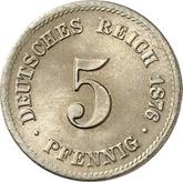 Obverse 5 Pfennig 1876 H