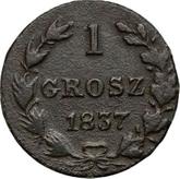 Reverse 1 Grosz 1837 WM
