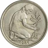 Reverse 50 Pfennig 1981 F
