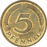 Obverse 5 Pfennig 1992 F