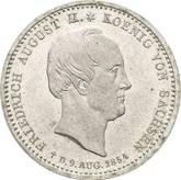 Obverse 1/6 Thaler 1854 Death of the King