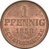 Reverse 1 Pfennig 1858 B