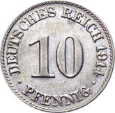 Obverse 10 Pfennig 1914 D