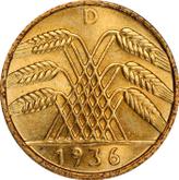 Reverse 5 Reichspfennig 1936 D