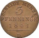 Reverse 3 Pfennig 1841 D