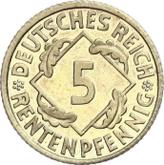 Obverse 5 Rentenpfennig 1924 J