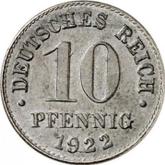 Obverse 10 Pfennig 1922 D