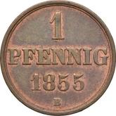 Reverse 1 Pfennig 1855 B