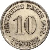 Obverse 10 Pfennig 1892 E