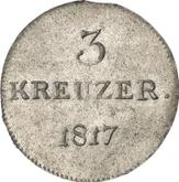 Reverse 3 Kreuzer 1817 G.H. L.M.