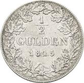 Reverse 1/2 Gulden 1845