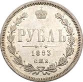Reverse Rouble 1883 СПБ ДС