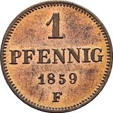 Reverse 1 Pfennig 1859 F