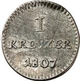Reverse Kreuzer 1807 H.D. L.M.