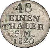 Reverse 1/48 Thaler 1826