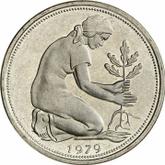 Reverse 50 Pfennig 1979 J