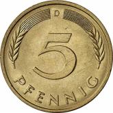 Obverse 5 Pfennig 1977 D