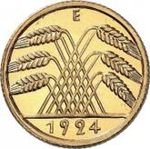 Reverse 10 Rentenpfennig 1924 E