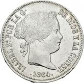 Obverse 20 Reales 1864
