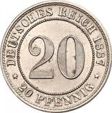 Obverse 20 Pfennig 1887 F