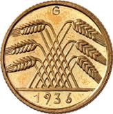 Reverse 10 Reichspfennig 1936 G