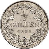 Reverse 1/2 Gulden 1861