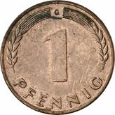 Obverse 1 Pfennig 1950 G