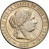 Obverse 5 Céntimos de escudo 1867 OM