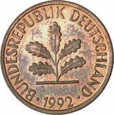 Reverse 1 Pfennig 1992 F