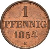 Reverse 1 Pfennig 1854 B