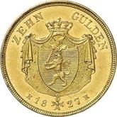 Reverse 10 Gulden 1827 H. R.
