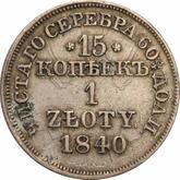 Reverse 15 Kopeks - 1 Zloty 1840 MW