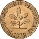Reverse 1 Pfennig 1970 J