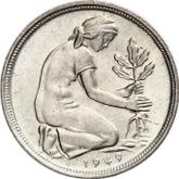 Reverse 50 Pfennig 1949 D Bank deutscher Länder