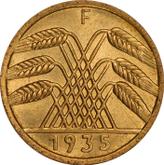 Reverse 5 Reichspfennig 1935 F