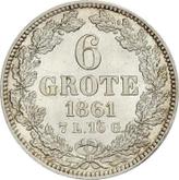 Reverse 6 Grote 1861