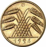Reverse 10 Rentenpfennig 1924 G