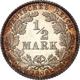 Obverse 1/2 Mark 1909 A