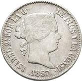 Obverse 10 Reales 1857