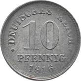 Obverse 10 Pfennig 1916 D